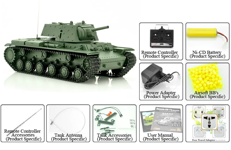 airsoft rc tank russia kv 1 with rotating turret